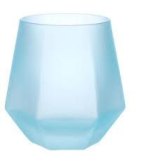 Wine2Go Diamond Silicone Wine Glasses Blue 9oz