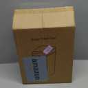 TIPGO Bathroom Trash Can with Lid, 2.1 Gallon / 8 Liter Small Garbage Can, Press Top Bin, Stainless Steel Wastebasket with Pop-Up Lid for Bedroom, Living Room, Office (White)