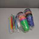 Potchen Glitter Reusable Tumbler with Straws and Lids, Plastic Cup with Lids and Straws Bulk, Water Bottle Iced Coffee Cold Drink Travel Mug, Colorful Cups for Party Birthdays(36 Pcs,710 Ml/ 24 oz)