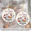 2 x Wine Ornaments for Christmas Tree  Funny Christmas Ornament Life is Full of Important Choices  Christmas Tree Decorations for Wine Lovers