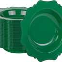 COLOSUS 60 Pack Green Plastic Bowls, 12 oz Disposable Soup Bowls, Premium Plastic Dinner Bowls,Heavy-duty Dessert Salad Bowl for Party, Wedding, Dinner, Christmas, Thanksgiving, and Catering