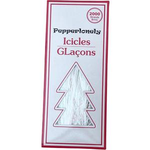 PEPPERLONELY 2000 Strands Icicles Tinsel Tree Christmas Decorations (3#. Iridescent)