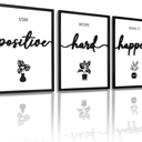 3D Wood Inspirational Wall Art, Framed Motivational Office Wall Decor, Positive Affirmations Wall Decor for Home Office Bedroom Living Room (Ready to Hang, 12x16 Inch, Set of 1, Framed)