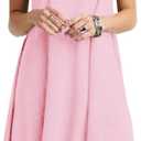 TOPONSKY Women's Casual Plain Simple Loose Flowy Short-Sleeve T-Shirt Dress (X-Large)