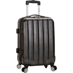Rockland Melbourne Hardside Expandable Luggage with Spinner Wheels, Metallic, Carry-On 20"