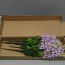 5PCS Artificial Lilac Flowers Fake Silk Flower Faux Plastic Plant Floral Arrangement for Home Indoor Outdoor Garden Wedding Bouquet DIY Table Centerpieces Vase Decorations (Purple)