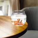 VICASKY Fish Bowl Goldfish Tank Round Bowls Large Small - Transparent Aquarium Terrarium Hydroponic Planter for Centerpieces Decor Desktop Fishbowl Unbreakable Transparent Pet Round Fish Tank Decor