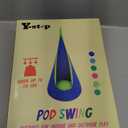 Y-STOP Kids Pod Swing Seat, Hanging Hammock Chair with Inflatable Pillow, Sensory Swing Chair with Pocket for Indoor and Outdoor(Green)