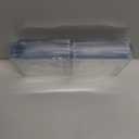 Fushing 3x4 Clear PVC Name Badge Holders - No Zipper Horizontal Tag Holders for 3 x 4 Inch Badge Inserts (100)