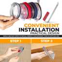 ELYPRO - Tumbler Lid Organizer, Under-Cabinet Cup Lid Holder for Stanley, Yeti, Hydro Flask, Self-Adhesive Under-Cabinet Mount, Kitchen Cabinets and Countertops Organization, Steel (Drink Lids)