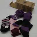 Anlisim Merino Wool Hiking Socks for Women Thermal Winter Warm Boot Work Cushion Socks 5 Pairs (Medium, Purple/Black/Pink (5 Pairs))