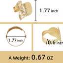 Gold Leaf Napkin Rings Set of 8, Metal Material