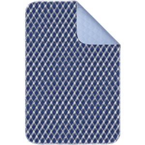 Non-Slip Bed Pads for Incontinence Washable (36" x 72"|1 Pack), Navy Blue Grid, Waterproof Bed Pads, Bed Wetting Pads for Bed, Sofa, Floor, Resuable Underpads for Adults, Seniors, Pet