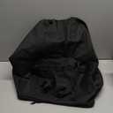 Large Black Velcro Drawstring Bag With Buckle And Clear Bottom Zipper
