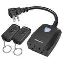 DEWENWILS Wireless Remote Control Outdoor Outlet with 2 Remotes, Electrical Plug-in Light Switch, Weatherproof, 15 AMP Heavy Duty, 100 FT Range, for Lights, Lamp, Fans, ETL Listed