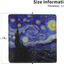 Artistic Coasters Square Leather Drinks Coaster Set with Holder for Coffee Table Bar Home Decor 4 Inches Set of 6 (One Size)