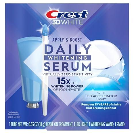 Crest Whitening Emulsions Leaveon Teeth Whitening Gel Kit With LED Accelerator Light, 0.63 Oz