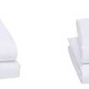 Amazon Basics Lightweight Super Soft Breathable Wrinkle-Resistant Microfiber 4-Piece Bed Sheet Set with 14-Inch Deep Pockets, Queen, Bright White, Solid