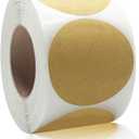 2" Kraft Canning Labels - 500 Pcs Round Jam & Jelly Jar Labels for Pantry, Spices & Bottles (Brown_blank)