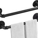 Industrial Pipe Towel Rack 2× 16", 4×9"