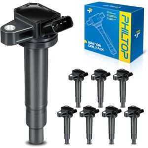 PHILTOP UF230 Ignition Coil Pack, Set of 8 Compatible with Toyota Tundra 2000-2009, Sequoia 2001-2009, 4Runner 2003-2009, Lexus GX470 2003-2009, SC430 2002-2010, LS430 Land Cruiser LX470 GS430 4.7L