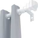 Curtain Rods for Windows 36-78 inch, 5/8 inch White Curtain Rod with Brackets Adjustable for Bedroom Kitchen Study Living Room