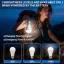 Ostwiki Rechargeable Light Bulbs,2 Pack Emergency Light Bulbs for Power Outage A19 E26 9W 6500K White Battery Backup Soft Light Bulb for Lamps Home Power Failure Hurricane, Blizzard