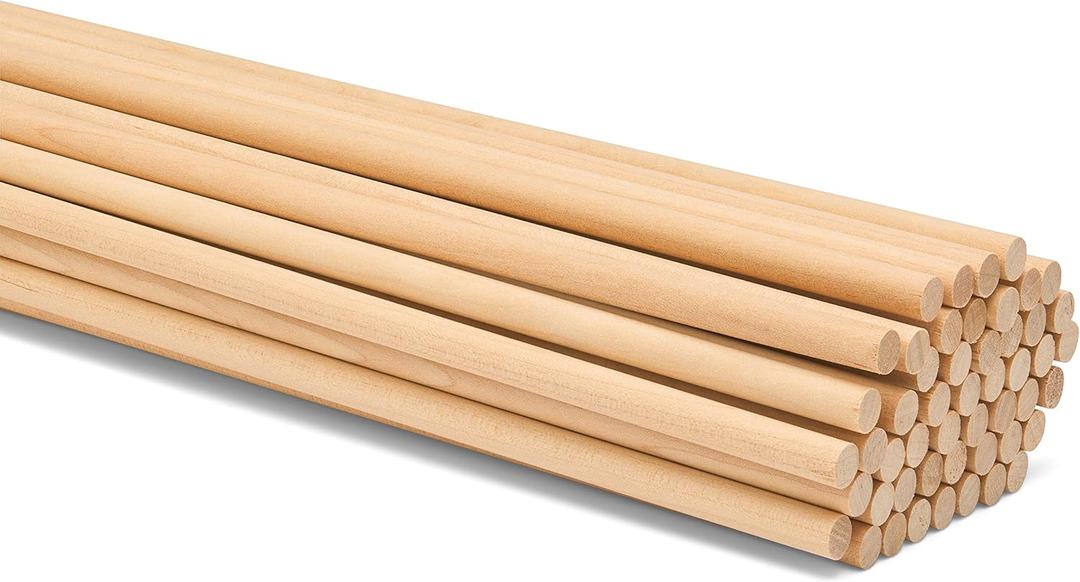 Dowel Rods Wood Sticks Wooden Dowel Rods 1/4 x 36 Inch Unfinished Hardwood Sticks for Crafts and DIYers 10 Pieces by Woodpeckers