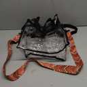 BAGAIL Clear Bag Stadium Approved Crossbody Shoulder Messenger Clear Purse with Adjustable Strap