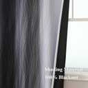 Estelar Textiler Full Room Darkening Blackout Curtains 72 Inch Length 2 Panels Set, Ombre Greyish White and Black Thermal Insulated Full Light Blocking Grommet Blackout Drapes for Bedroom, 52Wx72L