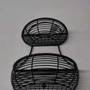 Gourmet Basics by Mikasa Marketplace 2 Tier Flatback Basket, Antique Black