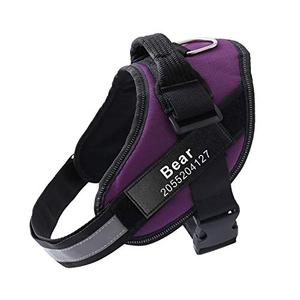 HOTGOL Custom No Pull Dog Harness with Personalize Name and Phone Number Tag,Reflective Breathable Adjustable Pet Vest for Small to Large Dogs