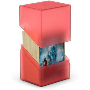Ultimate Guard Boulder 80+ Classic, Deck Case for 80 Double-Sleeved TCG Cards, Ruby, Secure & Durable Storage for Trading Card Games, Soft-Touch Finish