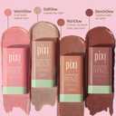 Pixi On-the-Glow Bronze - BeachGlow, Hydrating Tinted Moisture Bronzer Stick with Ginseng, Aloe Vera & Fruit Extracts, For Cheeks & Lips, 19g / 0.6oz, Paraben-Free