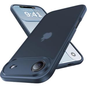 for iPhone 17 Air Case, [Ribbed Non-Slip Sides] [Military-Grade Drop Protection] [Full Camera Protection] Anti-Yellow Soft-Touch Shockproof Slim Phone Case for iPhone 17 Air, Midnightblue