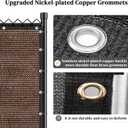Winpull Privacy Fence Screen 6' x 50', Heavy Duty 170GSM HDPE Mesh, 95% Privacy, Reinforced Edges with Grommets for Chain Link & Wood Fences, Patio, Balcony & Yard, Brown