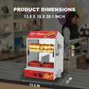 Hot Dog Steamer Machine, 31.7QT/30L, 2-Tier Electric Hot Dog Steamer with Bun Warmer, Adjustable Temperature, Hot Dog Hut Steamer with Visible Glass Sliding Door, 175 Hot Dogs & 40 Buns Capacity