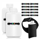 14 Pcs Urine Show Complete Kit 2 Portable Empty Bottles 10 Adhesive Temperature Show Strip Hidden Leg Strap Urine Oxford Pouch Urine Test Bottles (Simple Style)