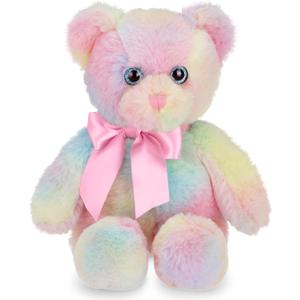 Bearington Candi Rainbow Plush Stuffed Animal Teddy Bear, 12 inches (12", Candi)