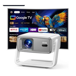 4k Projector with WiFi and Bluetooth, 1800 ANSI Outdoor Smart Projector 4k Auto Focus & Voice Control, Built-in 10,000+ Apps Native 1080P Mini Portable Movie Proyector for Home Theater