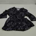 Short Sleeve Black Floral Dress, 2XL No Brand