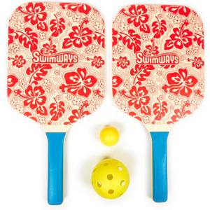Swimways Hydro Paddle & Pickleball Set, Pickleball Paddles and Balls for Pool, Lake and Beach Games, Outdoor Toys for Kids and Adults Aged 5 & Up