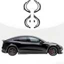 Wheel Tires Eyebrow Strip for Tesla Model 3 2018-2023 Turbo Style | 4PCs ABS Plastic Fender Flares tire Exterior Accessories (Gloss Black)