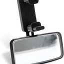 lekiliky Baby Car Mirror - Wide Angle Convex Clip-on Design, 360° Adjustable Wide-view Infant & Rear Passengers Monitoring Tool, Universal for Most Cars, Trucks, SUVs (Black)