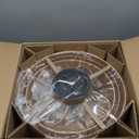 Flush Mount Ceiling Fan with Lights, 20" Low Profile Boho Ceiling Fan with Light Remote Control, Caged Rattan with 6 Speeds for Bedroom, Nursery, Living Room (Brown)