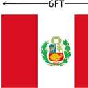 Double Sided 3ply Peru Flag 4X6FT with Inner Layer- Vivid Color, All Weather, Double Stitched Peruvian National Flags,Polyester Flags with Sturdy Brass Ring. (3ply 4x6)