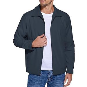 Men's Lightweight Zip Up Jacket Eisenhower Work Office Jackets Casual Golf Outwear 5XL