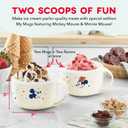 Disney Dash My Mug Ice Cream Maker Bundle - Mini Electric Ice Cream Maker - Creates Gelato, Sorbet & Frozen Yogurt - Easy to Clean & Use - 2 Mugs, Mickey & Minnie Design
