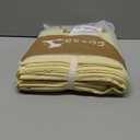 FOSSA Duvet Cover Set 100% Washed Cotton Linen Feel Super Soft Breathable Cozy 3 Pieces Bedding Sets Solid Pastel Yellow Oversized Queen (Light Yellow)