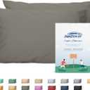 Sunflower King Pillowcases Set of 2, 100% Cotton King Size Pillow Cases 2, 2040 inches Taupe Gray, Soft and Breathable